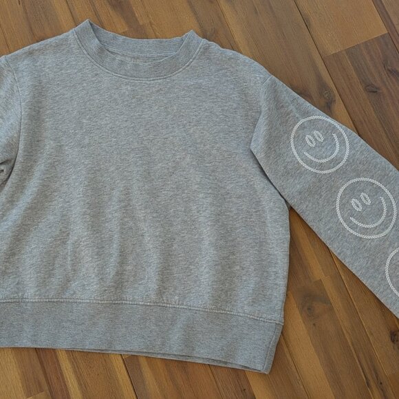 Vanilla Star Grey Cropped Sweatshirt - Picture 1 of 2